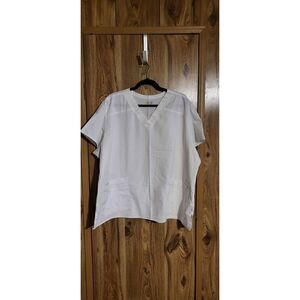 Wonder Flex white scrub top